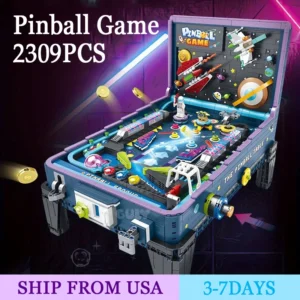 Pinball Game Table Building Blocks Toys Model Assembly  Machine Bricks Sets