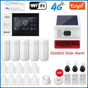 GSM Alarm System Tuya Wifi 4GSecurity Alarm System 433MHZ Works With Alexa Home Burglar Motion Detector Smoke Door Window Sensor