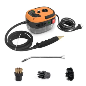 1500W Portable Handheld Steam Cleaner High Temperature Pressurized Steam Cleaning Machine with Brush Heads for Furniture Car