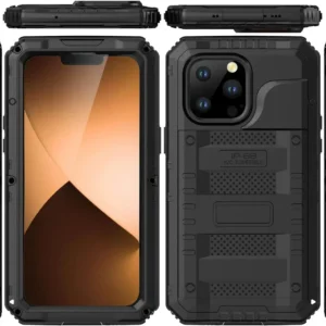 IP68 Waterproof Aluminum Metal Phone Case For iPhone 15 14 13 12 11 Pro Max XS XR 8 7 Plus 360 Heavy Duty Armor Protection Cover